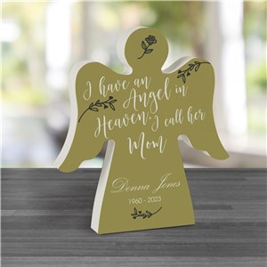 Personalized Angel in Heaven Angel Shaped Sign