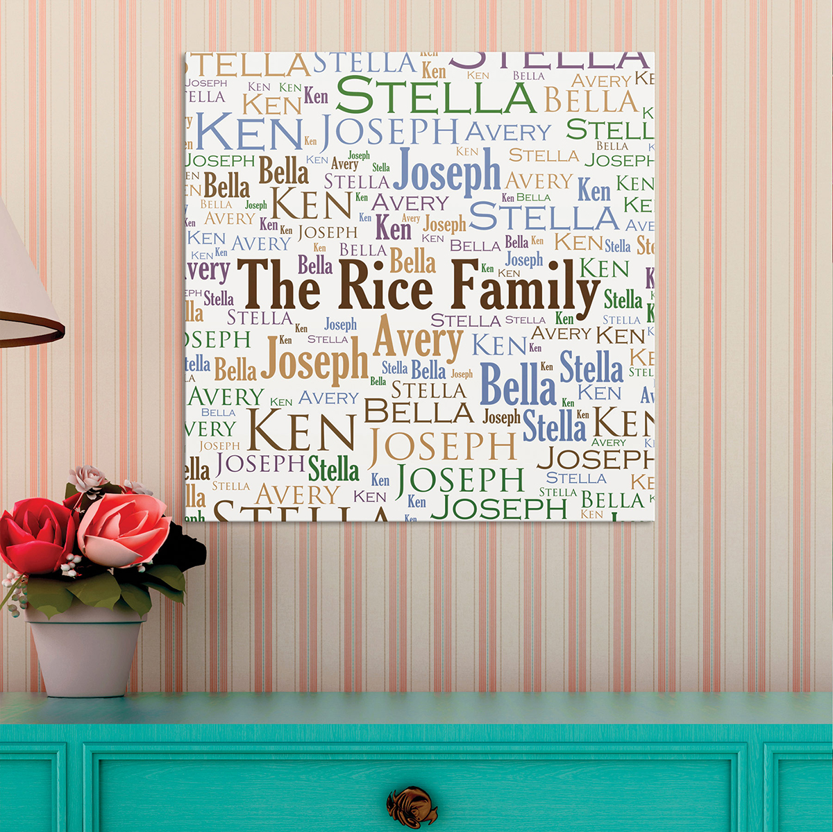 Personalized Family WordArt Canvas GiftsForYouNow