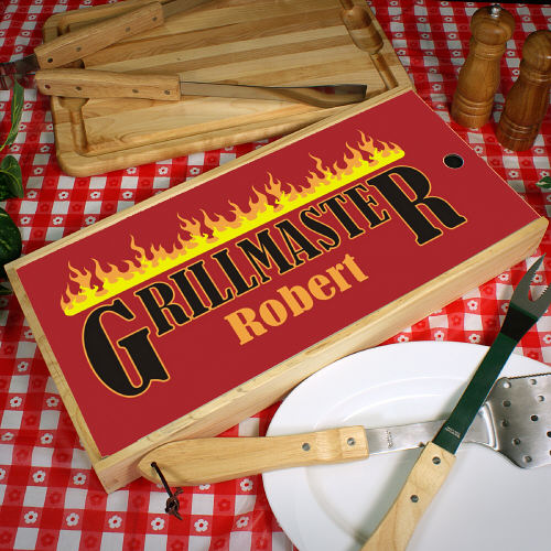 Find this personalized grilling tool kit on GiftsForYouNow.com!