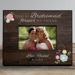 wood look bridesmaid photo frame personalized 4104370-l