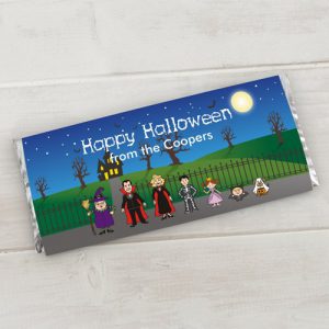 personalized Halloween family candy wrapper