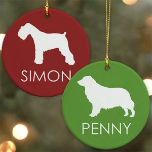 personalized dog breed christmas ornament gift