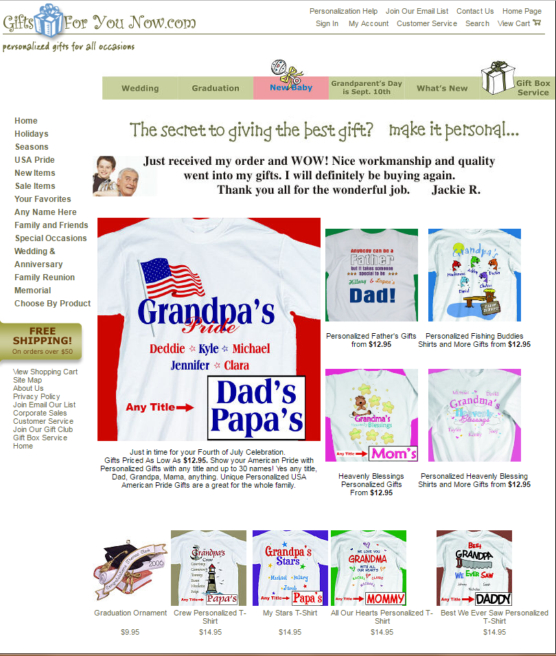 online personalized gifts store