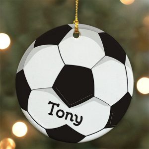 personalized soccer christmas ornament gift