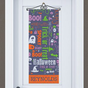 custom word art halloween door banner