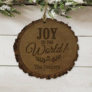 personalized wood christmas ornament