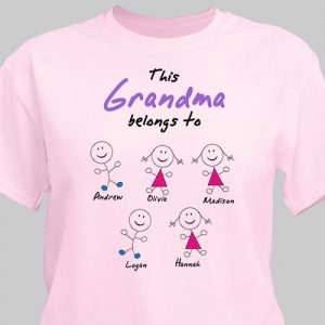 personalized grandmother cotton t-shirt