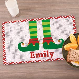 personalized elf family placemat gift
