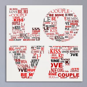 personalized love word art wall canvas gift