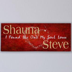 personalized soul mates wall canvas gift