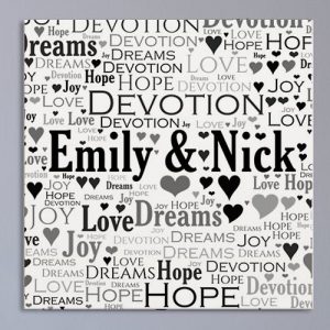 personalized couples together wall canvas gift