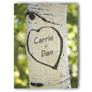 personalized tree carve couples wall canvas gift