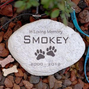 engraved pet memorial garden stone