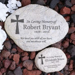 personalized memorial garden stone