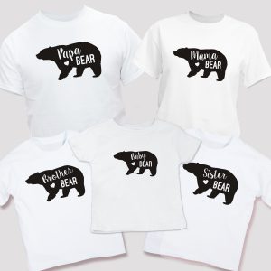 personalized family bear t-shirt