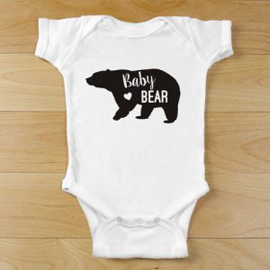 personalized baby bear bodysuit