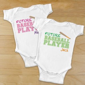 personalized future athlete baby apparel