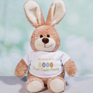 personalized my first easter stuffed bunny