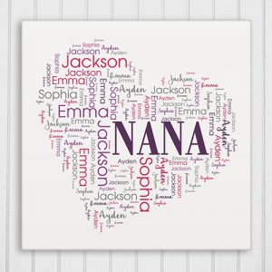 personalized square wall canvas for her