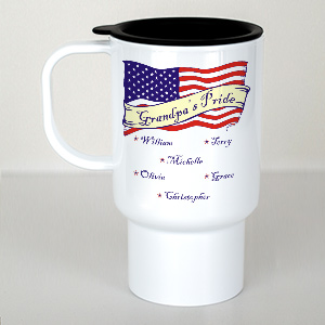 Personalized USA Pride Travel Mug