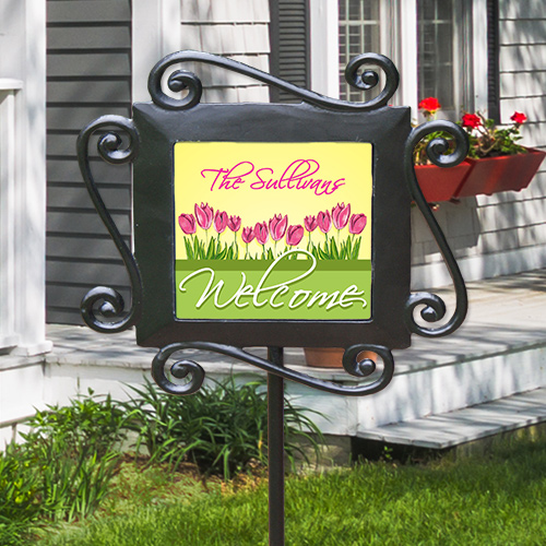 Personalized Tulips Garden Stake GiftsForYouNow