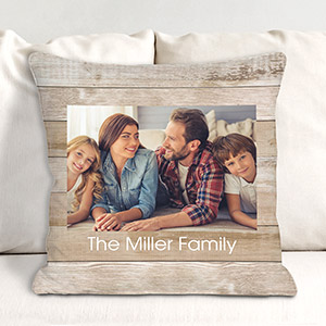 Personalized Photo Rustic Pallet Throw Pillow | Personalized Throw Pillows