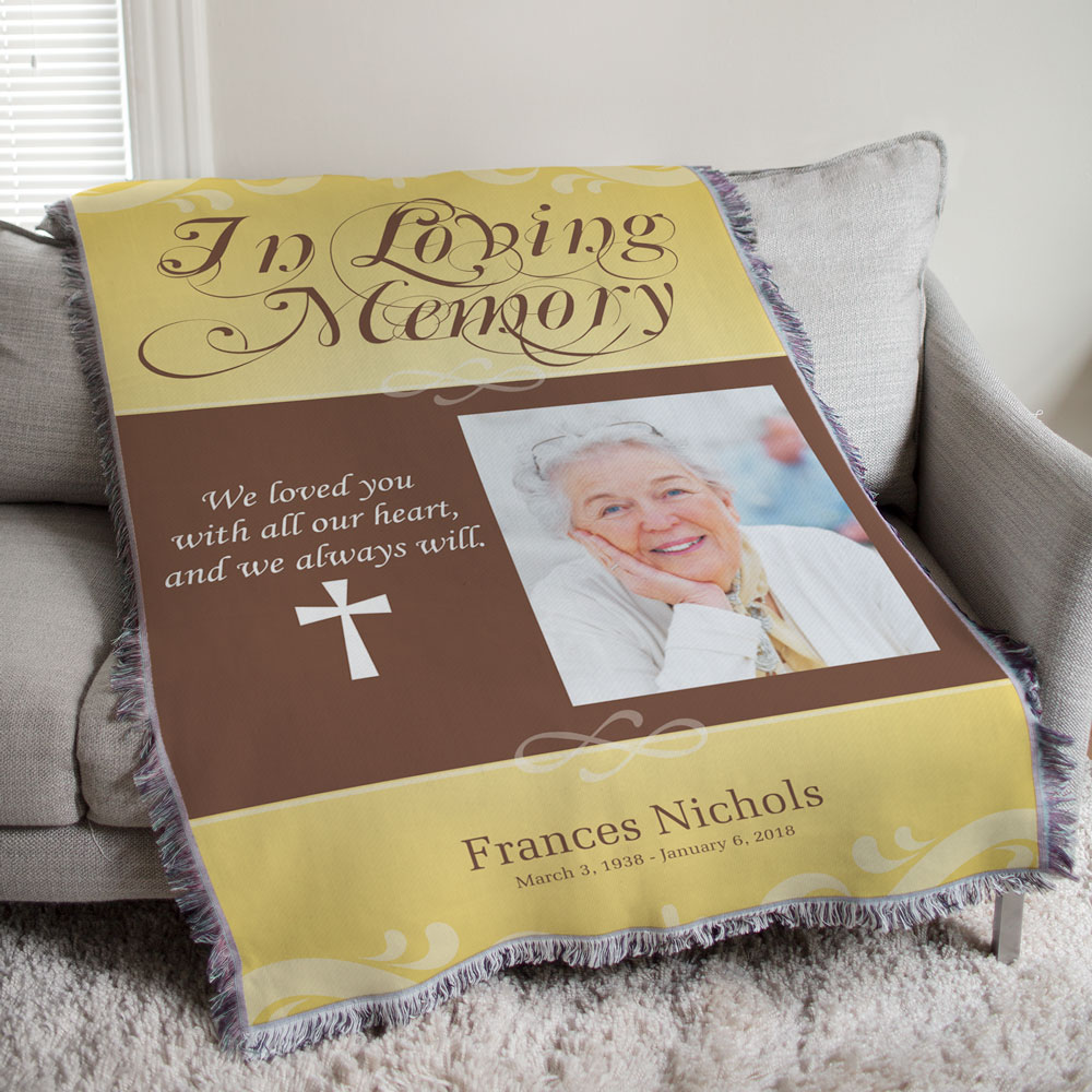 In Loving Memory Photo Tapestry Throw GiftsForYouNow
