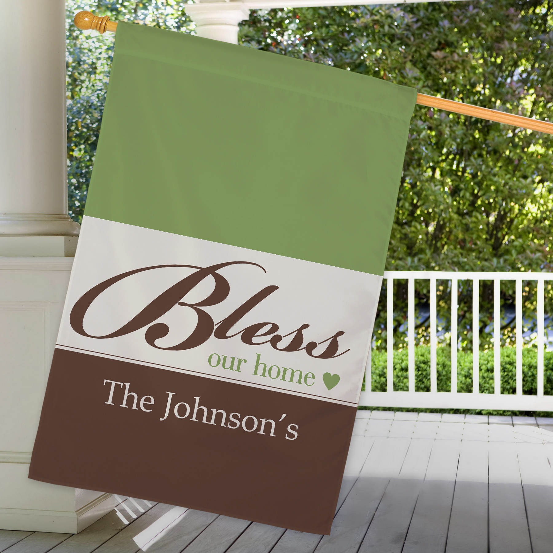 Personalized bless Our Home House Flag GiftsForYouNow