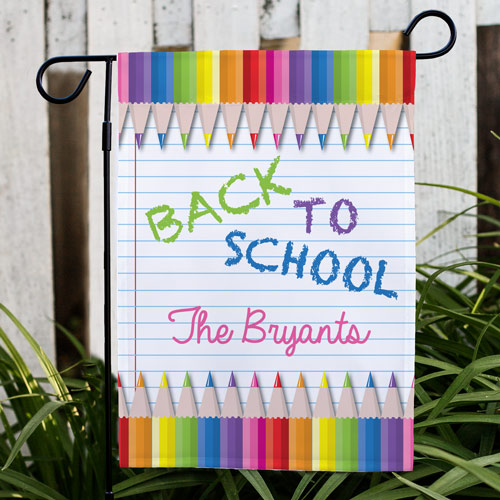 Personalized Back to School Garden Flag GiftsForYouNow