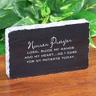 Abernook Nurse Prayer Solid Black Marble Keepsake