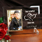 Two Is Better Than One Beveled Glass Picture Frame