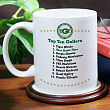 Personalized Top Ten Golf Ceramic Coffee Mug