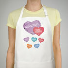 Candy Hearts Personalized Apron