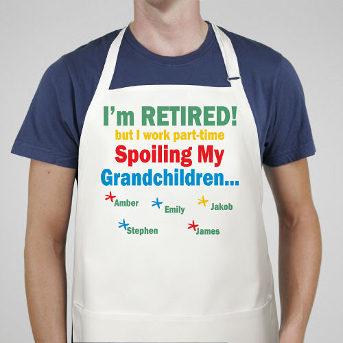 I'm Retired... Spoiling My Grandkids Personalized Aprons