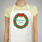 Christmas Wreath Personalized Christmas Apron