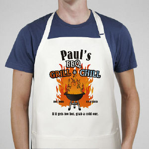 Personalized BBQ Grill and Chill Apron