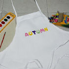 Embroidered Pastel Name Art Apron