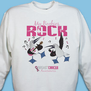 Rock Boobies My Breast Cancer Awareness Sweatshirt