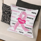 Hope and Love Breast Cancer Awareness Throw Pillow 83036633