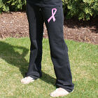 Embroidered Pink Ribbon Breast Cancer Sweatpants SP4640X