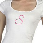 Personalized Any Initial Ladies Fitted T-Shirt B32864x