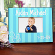 Personalized New Baby Boy Pacifier Blue Printed Frame