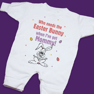 Who Needs The Easter Bunny Fleece Romper