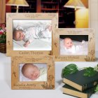 Engraved Little Lamb New Baby Wood Picture Frame