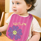 Custom Printed Flower Baby Bibs