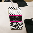 Personalized Zebra Luggage Tag