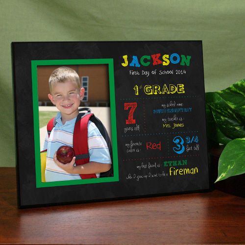 Personalized First Day of School Frame for Him