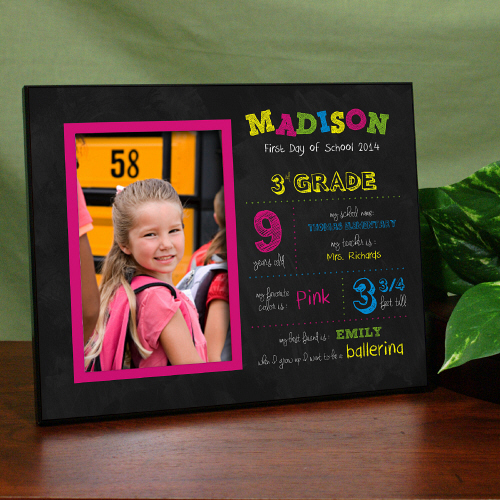 Personalized First Day of School Frame for Her