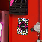 Personalized Multicolored Leopard Print Locker Magnet U578832
