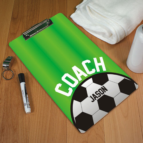 Personalized Soccer Coach Clipboards